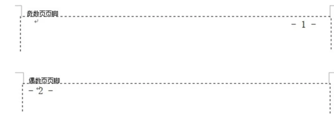 奇偶页页码示例